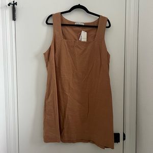 Abercrombie & Fitch Linen-Blend Wide Strap Mini Dress